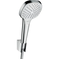 Душевой гарнитур Hansgrohe Croma Select E 28091400 3 режима, хром/белый