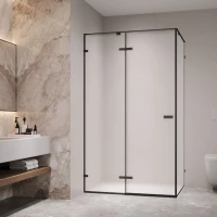 Душевой уголок RGW SV-040B Stilvoll 353204030-24 128x98 см, профиль черный матовый, стекло матовое