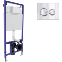 Инсталляция для унитаза Berges Novum O3 040263 с кнопкой смыва, хром