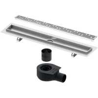 Душевой трап (лоток) Tece TECEdrainline basic 601500 + 650000 + 660016 + 601511 144,3 см, с решеткой, перфорированный, нержавеющая сталь