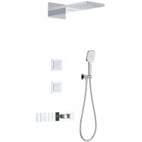 Душевой комплект Wonzon & Woghand WW-D4538-A-CR 230 мм, с термостатом, хром