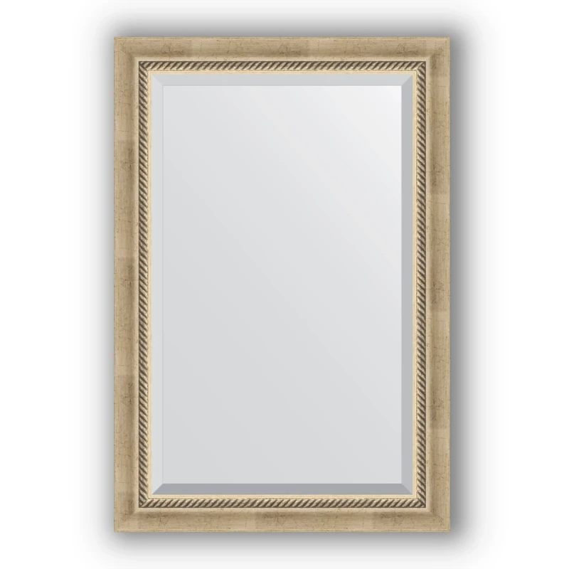 Зеркало 63x93 см состаренное серебро с плетением Evoform Exclusive BY 1172
