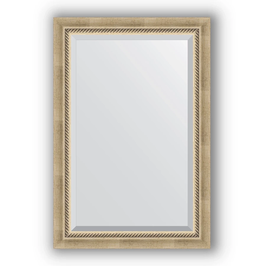 Зеркало 63x93 см состаренное серебро с плетением Evoform Exclusive BY 1172