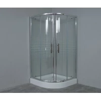 Душевой уголок с поддоном 80x80 см Timo TL-8001 R прозрачное с рисунком