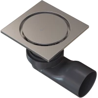 Душевой трап Knotlor Core SDSC100BS 100x100/50 мм, с решеткой, щелевой, нержавеющая сталь