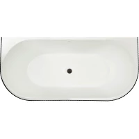 Акриловая ванна Royal Bath Nero RB611902BL-BL 150x75 см, черный/белый