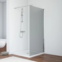 Душевая перегородка Vegas Glass EAF TUR NOVO 76 08 07 76 см, профиль хром, стекло графитовое