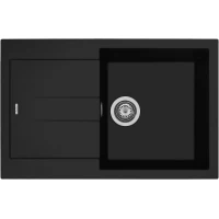 Кухонная мойка Rivelato Lumo LM-7850 Nero opaco 78x50 см, черный металлик