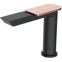 Смеситель для раковины Boch Mann Como BM10784 с донным клапаном, золотой/черный матовый