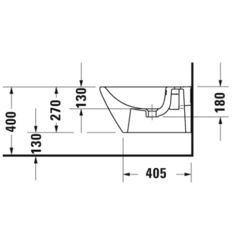 Подвесное биде Duravit D-Neo 2294150000 Подвесное биде Duravit D-Neo 2294150000