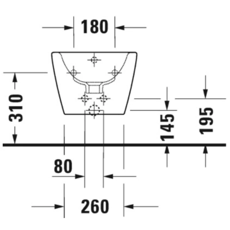 Подвесное биде Duravit D-Neo 2294150000 Подвесное биде Duravit D-Neo 2294150000
