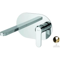 Смеситель для раковины Emmevi Nefer 77055/OR встраиваемый, без донного клапана, золотой