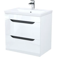 Тумба под раковину IDDIS Ray RAY60W0i95 58,4 см, подвесная, белый глянец