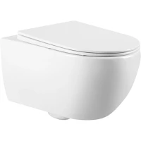 Унитаз подвесной Charus Skandenborg EWC700-125W безободковый, с сиденьем микролифт, белый