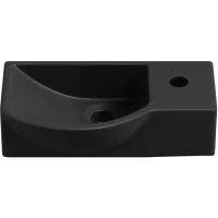 Раковина Lavinia Boho Bathroom Sink 33311030 40x23 см L, рукомойник, черный матовый