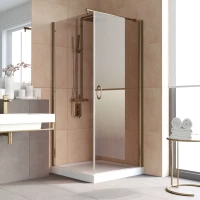 Душевой уголок Vegas Glass EP-Fis LUX 90*80 05 05 R 90x80 см R, профиль бронза, стекло бронза