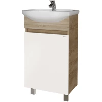 Тумба с раковиной дуб сонома/белый глянец 46 см Grossman Поло 104501 + 306