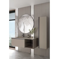 Комплект мебели Armadi Art Quatro Daphne 790-M6-120-D-A + 793-120-D-L + 545-100-GM см L, подвесной, бежевый матовый