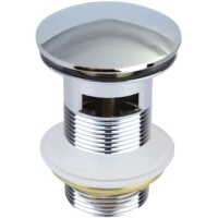 Донный клапан для раковины Bronze De Luxe 1001C с переливом, хром