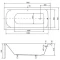 Акриловая ванна 150x70 см Besco Continea WAC-150-PK - 2