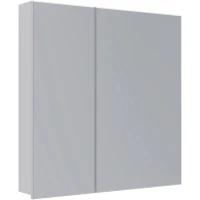 Зеркальный шкаф 80x79 см белый глянец Lemark Universal LM80ZS-U
