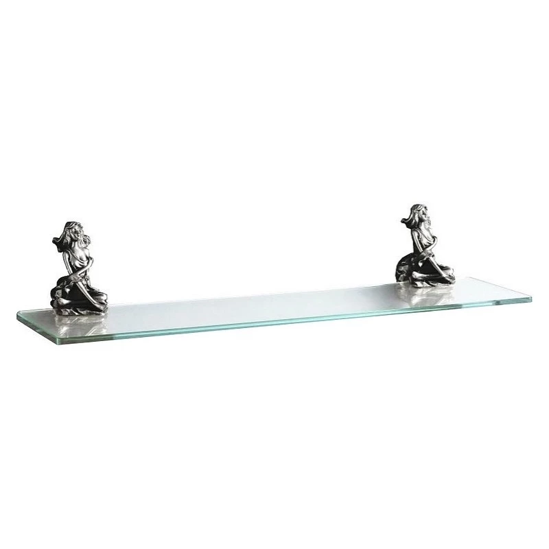 Полка стеклянная 60 см серебро Art&Max Athena AM-0613-T