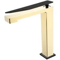 Смеситель для раковины Boheme Q 142-GB.2 золотой/черный матовый