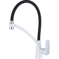 Смеситель для кухни Gappo G4048-8 с гибким изливом, хром/белый