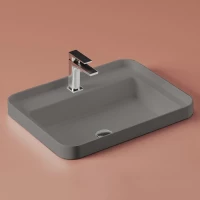 Раковина 60,5x45,5 см Artceram Fuori Scala TFL034 15 00 grigio oliva *1