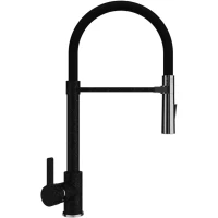 Смеситель для кухни Ulgran U-024-308 с гибким изливом, черный