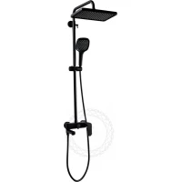 Душевая система Filarete Retta FL2030BL 330x220 мм, со смесителем, черный матовый