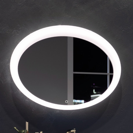 Зеркало 100х74,5 см белый глянец Aima Design Eclipse Light У51941