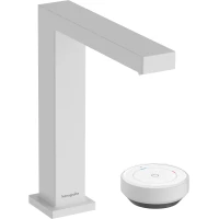 Смеситель для раковины Hansgrohe Tecturis E 73053700 CoolStart, с выпуском, белый матовый