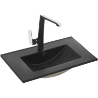 Раковина WeltWasser Deilbach 7506-70 MT-BL 10000005564 71x47 см, накладная, черный матовый