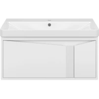 Тумба под раковину Brevita Cascade CAS-09090-011Я 89,2 см, подвесная, белый матовый
