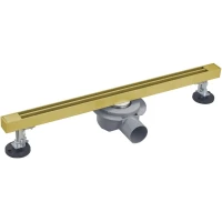 Душевой трап (лоток) Wonzon & Woghand WW-65409T-BG 90 см, с решеткой, щелевой, золотой матовый