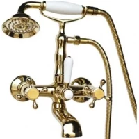 Смеситель для ванны Magliezza Classico 50106-4-do с душевым гарнитуром, золотой
