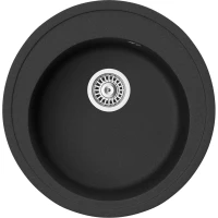 Кухонная мойка TopZero Eva 510-10 Cosmos 51x51 см, черный металлик