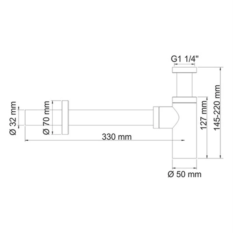 Сифон для раковины WasserKRAFT Sauer A173 Сифон для раковины WasserKRAFT Sauer A173