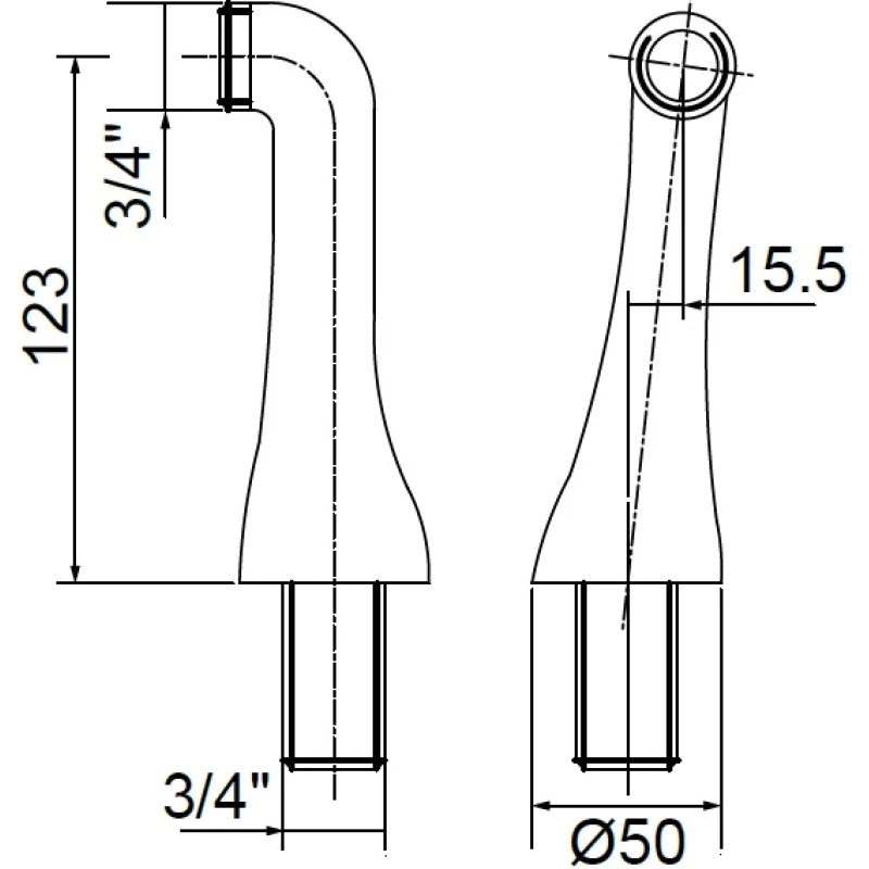 Крепеж для вертикального монтажа смесителя (пара) Migliore Ricambi ML.RIC-20.279.BR