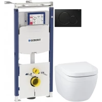 Комплект подвесной унитаз Grohe Euro Ceramic 39328000 + 39330001 + система инсталляции Geberit 111.362.00.5 + 115.770.DW.5