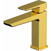 Смеситель для раковины Whitecross X X1411GL без донного клапана, золотой