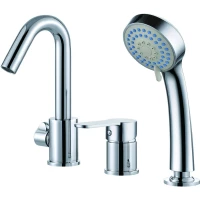 Смеситель на борт ванны Rush Tenerife TE2835-333 с душевым гарнитуром, хром