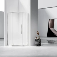 Душевой уголок Vincea Slim-N VSP-4SN100CLBN 99x99 см, профиль никель матовый, стекло прозрачное