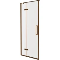 Душевая дверь Knotlor Shell HDIP090CG0RB 90 см, профиль бронза матовая, стекло прозрачное