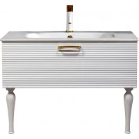 Тумба под раковину Armadi Art Vallessi Avantgarde Linea 842-080-WG 80 см, подвесная, белый глянец