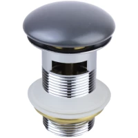 Донный клапан для раковины Bronze De Luxe 1002/1DGM с переливом, темно-серый матовый