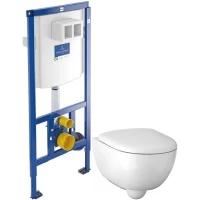 Комплект подвесной унитаз Geberit Renova Compact 500.803.00.1 + система инсталляции Villeroy & Boch 92246100