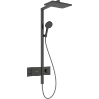 Душевая система Hansgrohe Raindance Alive Q 24591340 345x210 мм, с термостатом, черный хром матовый