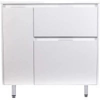 Тумба с раковиной белый матовый 90,2 см с бельевой корзиной Style Line Барселона СС-00002280 + СС-00002281